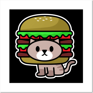 Burger Cat Posters and Art